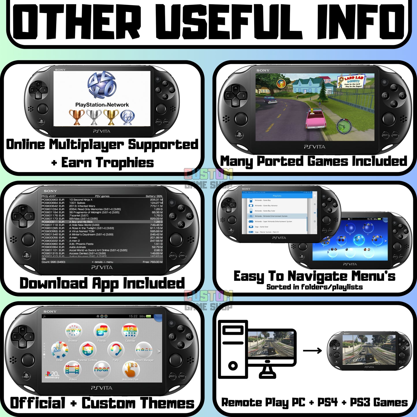 Sony PlayStation Vita Slim Console 512-256GB Bundle