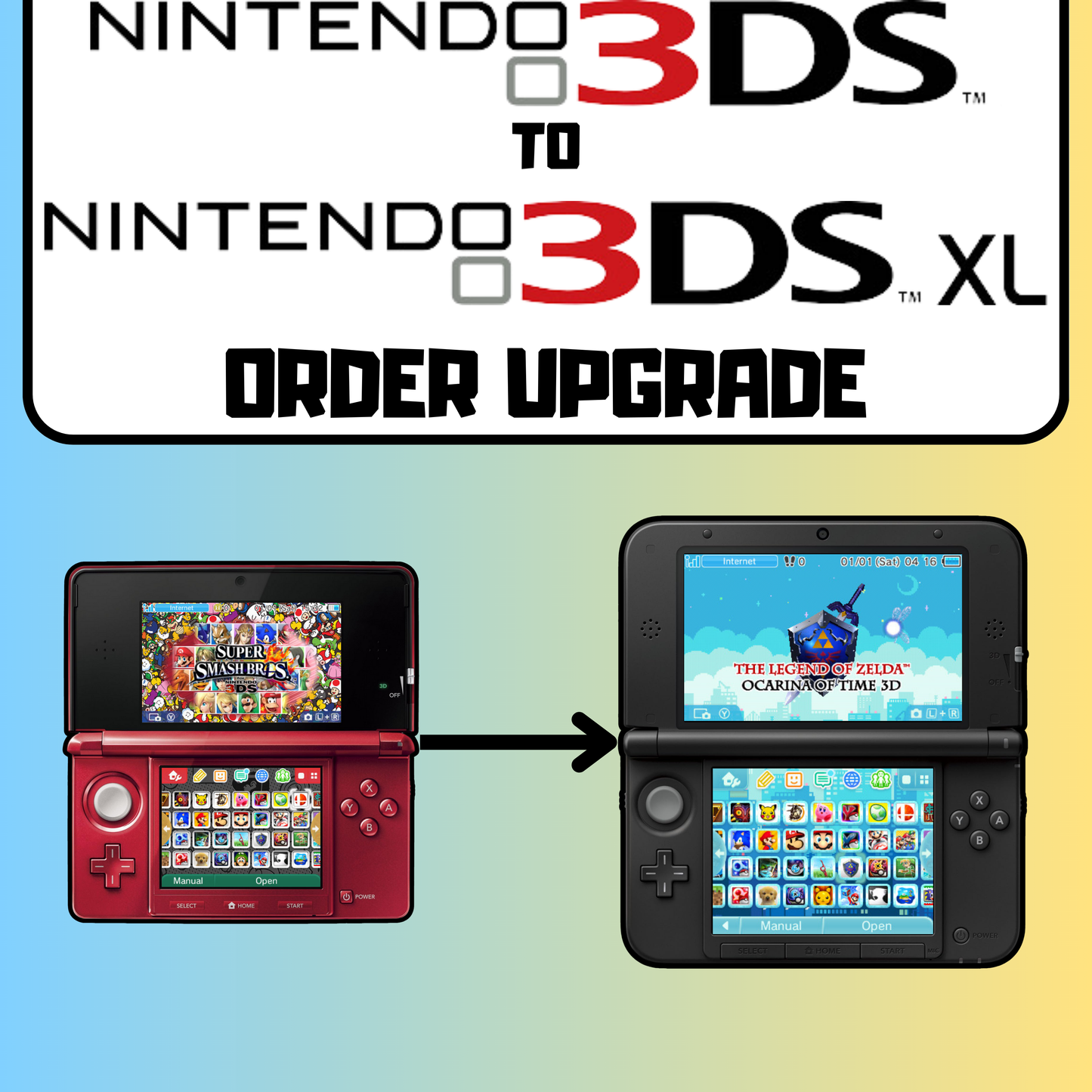 Nintendo 3DS to Nintendo 3DS XL Order Upgrade