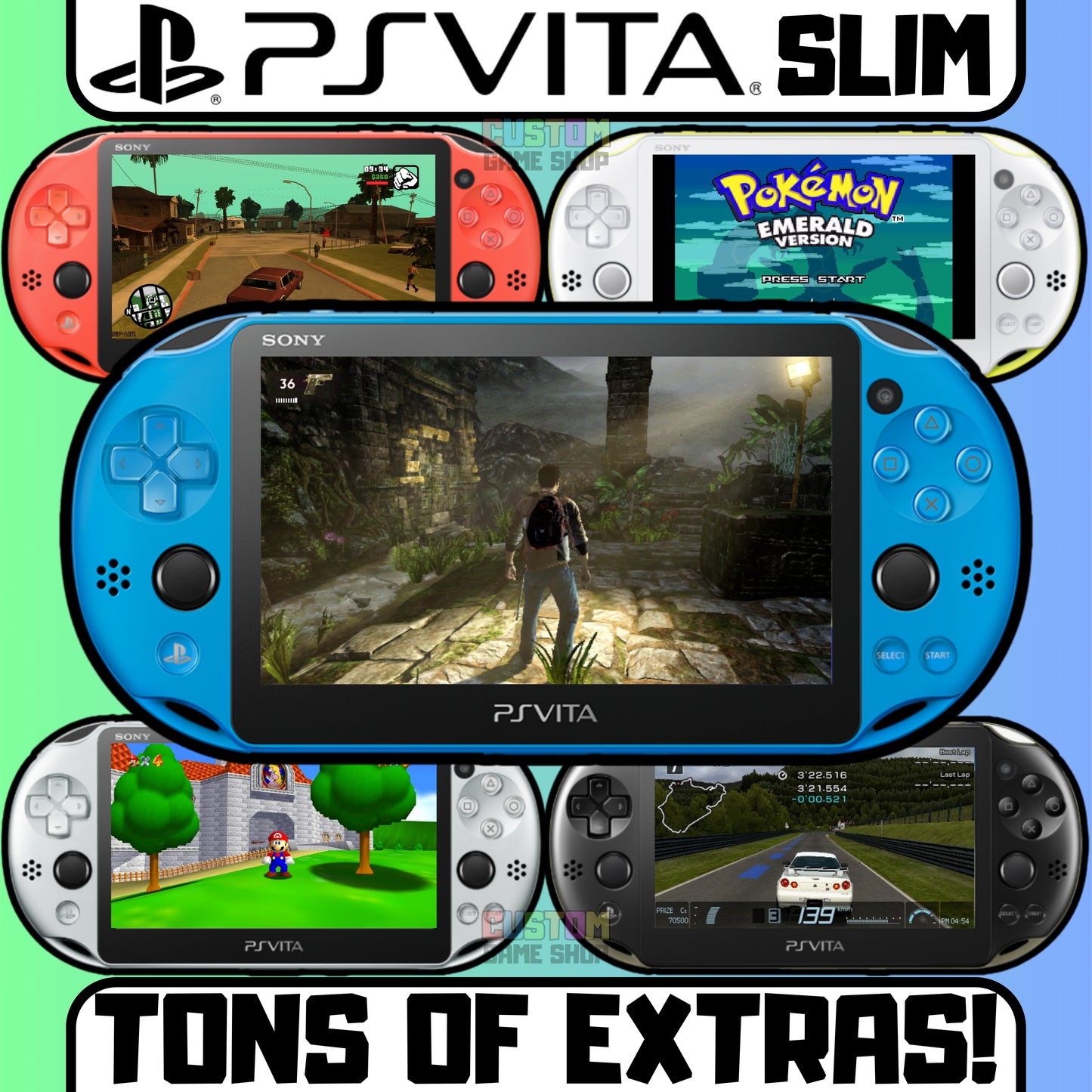 Sony PlayStation Vita Slim Console 512-256GB Bundle